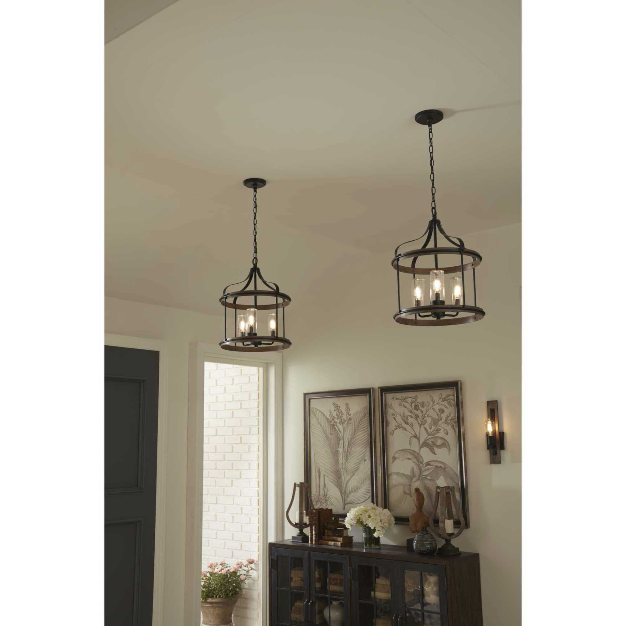 Brenham 3 Light Matte Black Pendant Ceiling Light